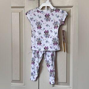 Minnie Mouse NWT Set of 2 PC Bamboo Pajamas Loungewear 18M sensitive skin